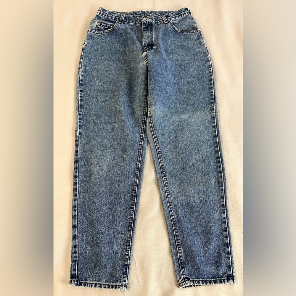Vintage Lee High Rise USA Made Tapered Jeans 30" X29” Women's Blue Y2K